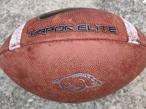 Arkansas Razorbacks 2011 Game Used Nike Vapor Elite Football Leather Made In USA - Picture 1 of 13