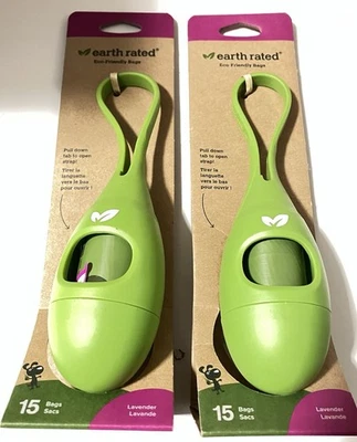 Dispensador de correa con clasificación Earth bolsas de desechos para perros - perfumado con lavanda - lote de 15 bolsas de 2 Foto 1 de 2