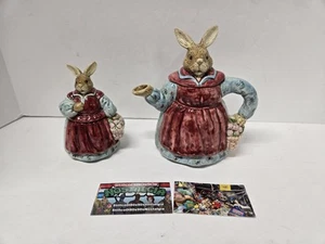 OTAGIRI ~ Bunny Rabbit TEA SET ~ Teapot ,Sugar Jar ~ The Edith Collection - Picture 1 of 16