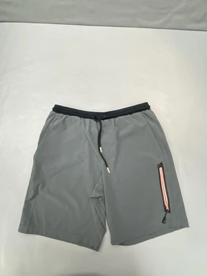 Pantalones Cortos Avalanche Para Hombre Grandes Gris Elastizados Atléticos Cremallera Bolsillo Cordón Exterior Foto 1 de 4