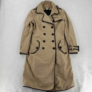 Burberry Authentic Women's Beige Trench Coat Double Breasted Button Sz 42 - Picture 1 of 14