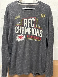 Kansas City Chiefs AFC Championship Men's Black Long Sleeve Shirt Super Bowl 54 - Picture 1 of 3
