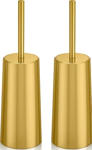 Toilet Brush and Holder, 2 Pack Toilet Brush Stainless Steel, Toilet Bowl Brush - Picture 1 of 12