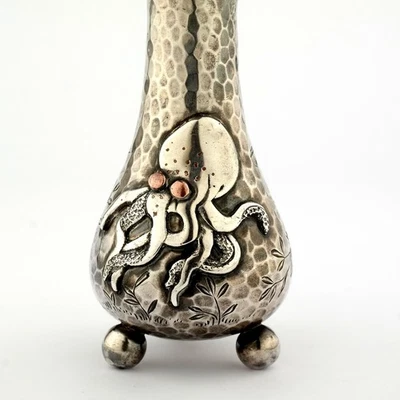 Rare Antique Whiting Mixed Metal Silver Japanesque Japanese Aesthetic Pepperette - Image 1 of 4