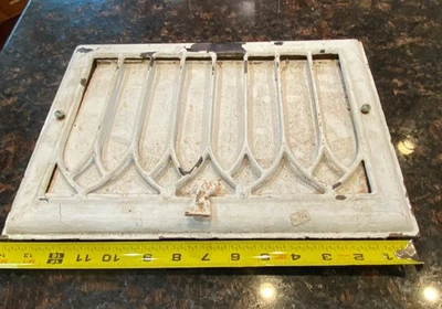 Rejilla de registro de ventilación de pared de hierro fundido de colección 14,25" x 10,25" rectangular. Muy bueno Foto 1 de 4