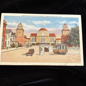 Postkarte Endstation & U-Bahn Birmingham Alabama - Bild 1 von 9