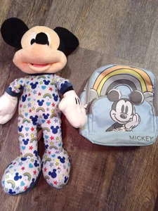 NEW Disney Mickey Mouse mini baby backpack & plush + 2 free teethers - Picture 1 of 12