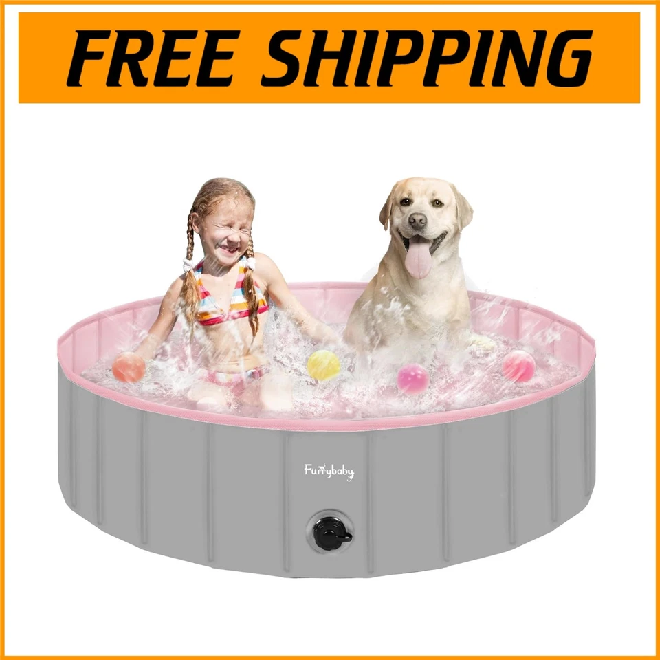 Portable 47'' Kiddie Pool - Safe Wading Pool for Dogs and Kids, Easy to Clean - Image 1 of 4