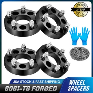 (4) 1.25" 5x4.5 to 5x5 Wheel Adapters Spacers Fits Ford Mustang Jeep Wrangler - Picture 1 of 8