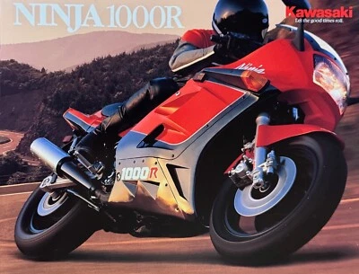 Kawasaki Ninja 1000R 1986 folleto de 8 páginas literatura póster Foto 1 de 4