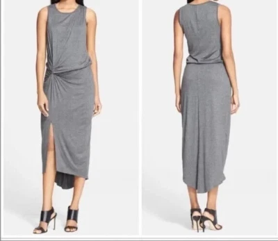 Maxi Vestido Elizabeth and James Marine Jersey Elástico Anudado Gris Talla M Foto 1 de 4