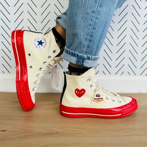❤️Converse Chuck All Star 70 Hi Comme des Garcons PLAY 10.5 Womens Shoes A01794C - Picture 1 of 13