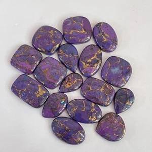 Lab-Created Purple Copper Turquoise Loose Cabochon Handmade Gemstone - Picture 1 of 4