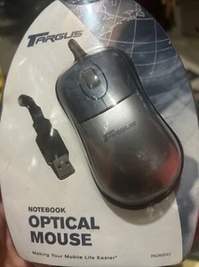 ERGONOMIC USB MOUSE NOTEBOOK OPTICAL SCROLL WHEEL PS2 TARGUS PAUM004U PS/2 - Picture 1 of 2