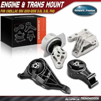 4x Engine Motor and Transmission Mount for Cadillac SRX 2010-2016 3.0L 3.6L FWD - Image 1 of 4