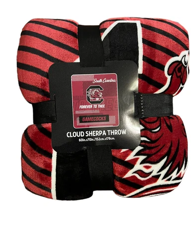 South Carolina Gamecocks Ultra Soft Cloud Sherpa Blanket 60 X 70 NWT Cover