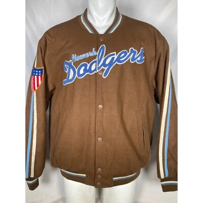Newark Dodgers Ligas Negras JC Freeman and Son 1920 Lana Marrón Chaqueta Para Hombres XXL Foto 1 de 4