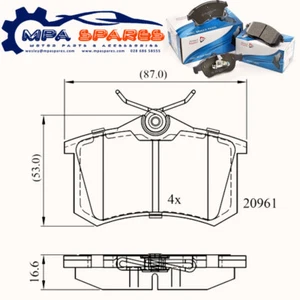 ADB0797 BRAKE AUDI, SEAT, SKODA, VOLKSWAGEN 98- (REAR) PAD1020 MDB1377 - Picture 1 of 2