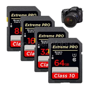 NEW SD Card 8GB 16GB 32GB 64GB 128GB 256GB Class 10 SD Memory Card for Cameras - Picture 1 of 25