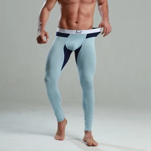 Para hombres Delgada Bolsa Grande Parche de Color Modal Algodón Ropa Interior Larga Johns - Imagen 1 de 15
