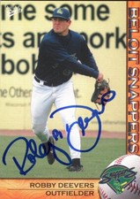 2000 Beloit Snappers ROBBY DEEVERS Signed Card autograph AUTO BREWERS ELGIN, OK