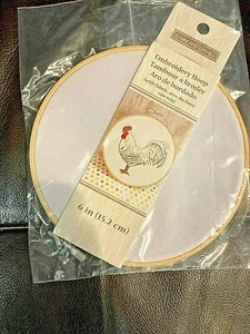 DIMENSIONS NEW 6 INCH EMBROIDERY HOOP WHITE READY TO STITCH - Picture 1 of 2