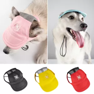 Dog Baseball Cap Pet Outdoor Sports Visor Hat Puppy Sun Protection Caps Headwear - Picture 1 of 18