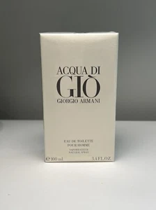 Giorgio Armani Acqua Di Gio 3.4 oz Eau De Toilette Spray for Men New & Sealed - Picture 1 of 4