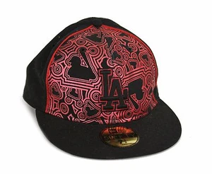 Los Angeles Dodgers MLB Baseballmütze schwarz glänzend rot 59 Fifty New Era 7 1/8 - Bild 1 von 5
