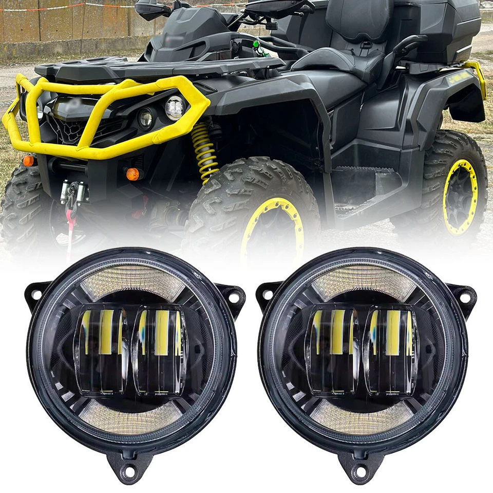 2件装LED车头灯DRL低光束适用于Can Am Outlander Max 1000R 650 850 2018-2022 — 第 1/4 张图片