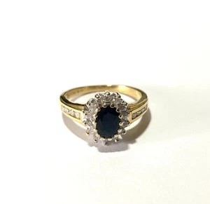 18ct Yellow gold, White gold set 24 stone Sapphire & Diamond Ring - Picture 1 of 4