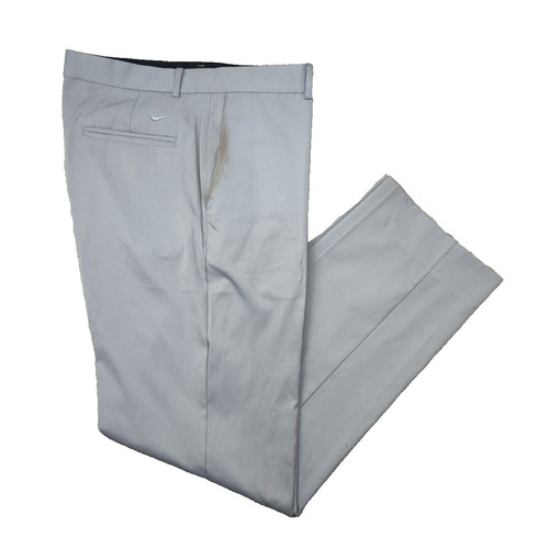 VETEMENTS Pantalone Nike Uomo 36x33 Grigio Golf Flex Performance Tech Elasticizzato Essential 913915