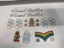 Vintage Claud Butler Decal & Head badge Reproduction Set Stick on Decals