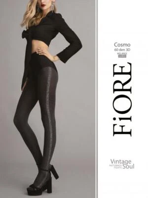 PANTIMEDIAS FIORE COSMO MELANGE/LUREX RAYAS LATERALES 40 DENIER Foto 1 de 4