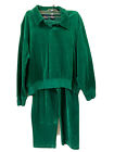 Liz Sport Vintage 90s Green Velvet Tracksuit Velour Pants Top Y2k P M
