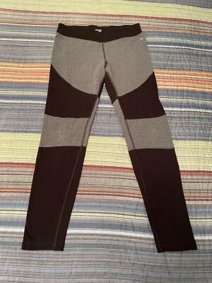Danskin Now Color Block Gray Black Leggings, Size M (8-10), Medium, GUC - Image 1 of 4