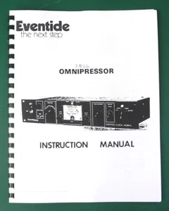 Manual de instrucciones omnipresor Eventide 2826 con esquemas, información técnica, etc. Sin usar - Imagen 1 de 1