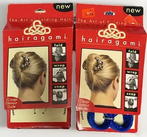 Y2k Hairagami Scrunchies The Art of Folding Hair - FIVE !! Snap Action Style - Picture 1 of 7