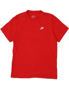 NIKE Mens T-Shirt Top Medium Red Cotton HI04 - Picture 1 of 3