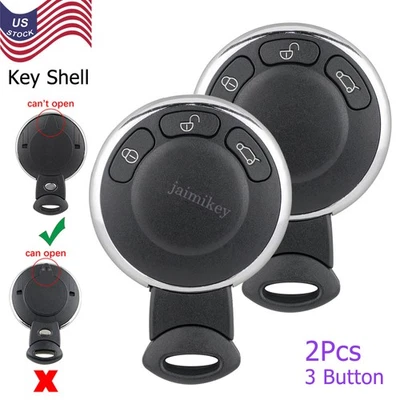 Llavero con carcasa de 2 llaves para BMW Mini Cooper 2007 2008 2009 2010 2011 2012 2013 2014 Foto 1 de 4