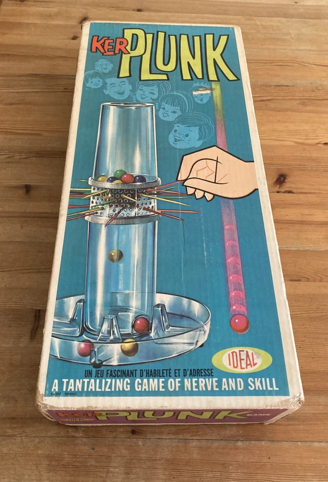 KERPLUNK Board Game 1960's Ideal Vintage English/French instructions - Image 1 of 4