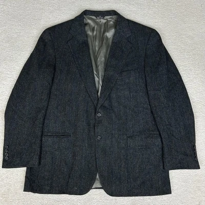 Polo University Club Blazer Mens 46R Wool Herringbone Gray Green RL USA Preppy - Image 1 of 4
