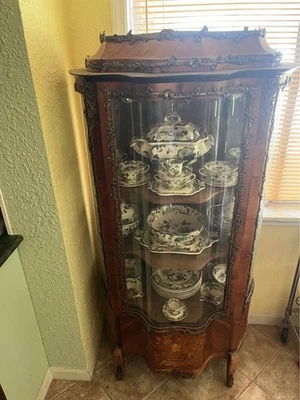 Антикварная витрина Людовика XVI с змеевиком Kingwood  - Изображение 1 из 2