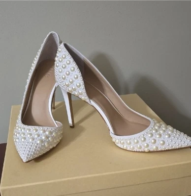 Bombas INC International Concepts Kenjay d'Orsay Crema Stiletto Perla Talla 12M Foto 1 de 4