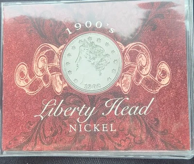 1900's (1908) Circulated Liberty Head Nickel/Iconic Coin with Nice Booklet & COA - Image 1 of 4