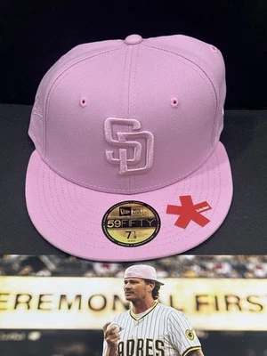 Sombrero de San Diego Padres To The Stars Tom Delonge MLB ala plana rosa 7 1/8 AGOTADO Foto 1 de 2