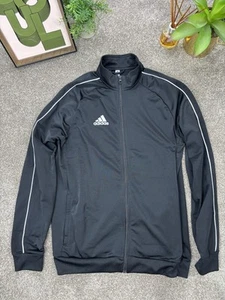 Adidas Track Top Youths Aged 15-16 Black Activewear Sports Jacket Windbreaker - Picture 1 of 6