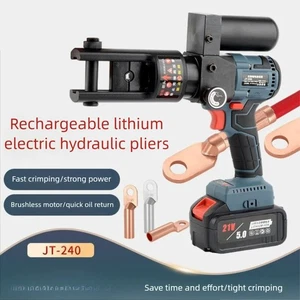 Electric Hydraulic Pliers, Small Rechargeable Handheld Wire Crimping Pliers - Picture 1 of 22