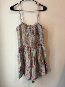 Free People FP One Mameluco Calado Floral Bolsillo Talla XL Ligero Elastizado Boho - Imagen 1 de 5