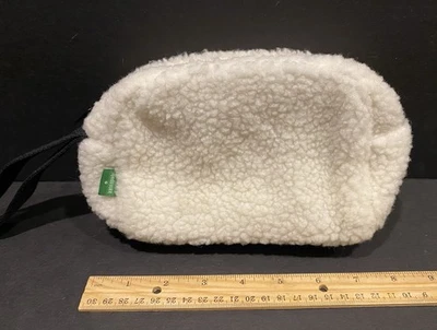 Kate Spade искусственного шерпа косметичка/макияж путешествий мешок кошелек с ремешком ~ 7 x 4 x 2» - Изображение 1 из 4